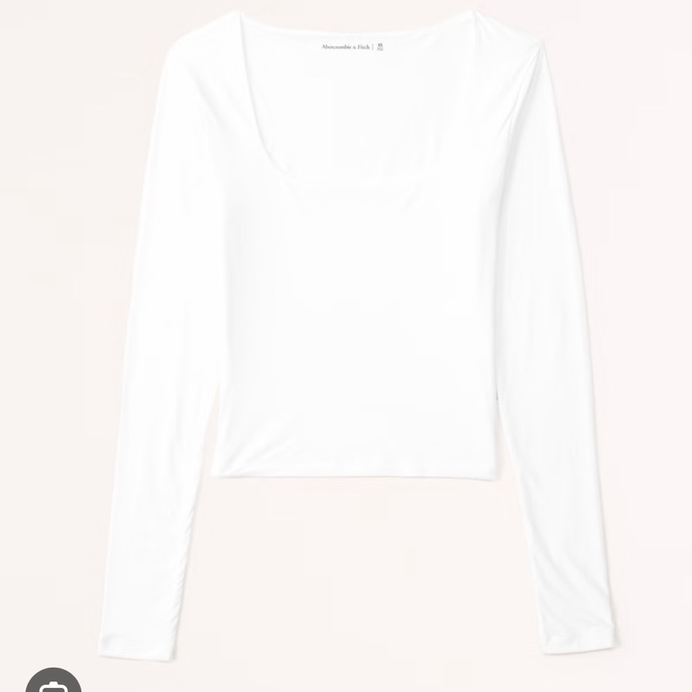 A&F Soft Matte Seamless Long-Sleeve Squareneck Top
